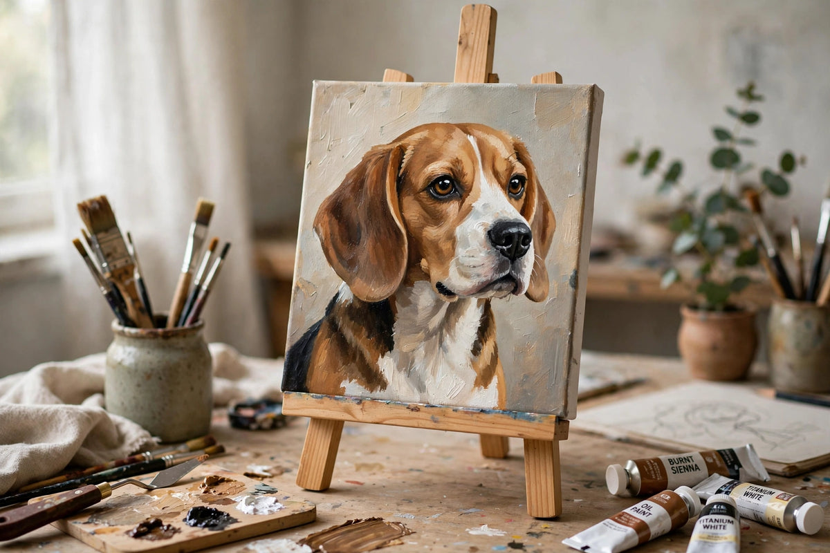Hand-Painted Pet Portrait