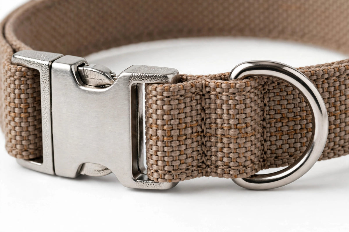Minimalist Warm Taupe Pet Collar