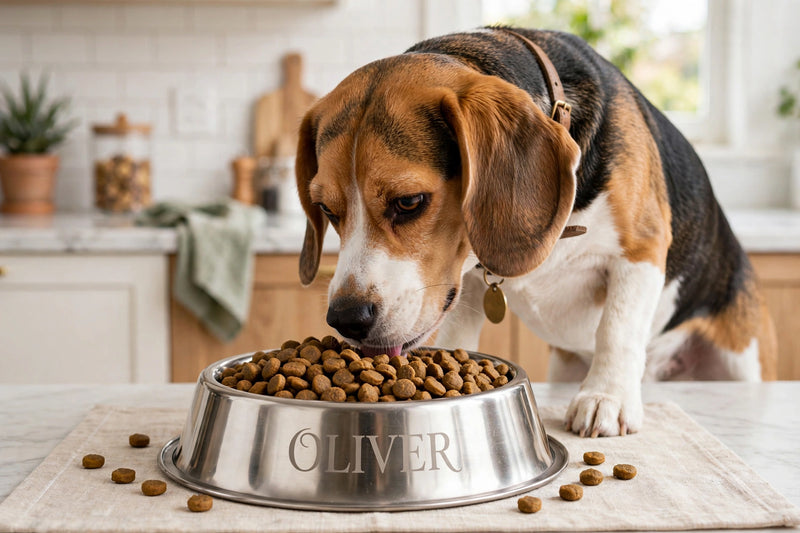 Engraved Stainless Steel Pet Food Bowl