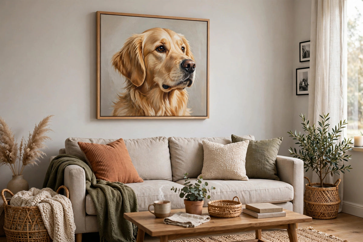 Canvas Pet Portrait in Museum-Grade Finish