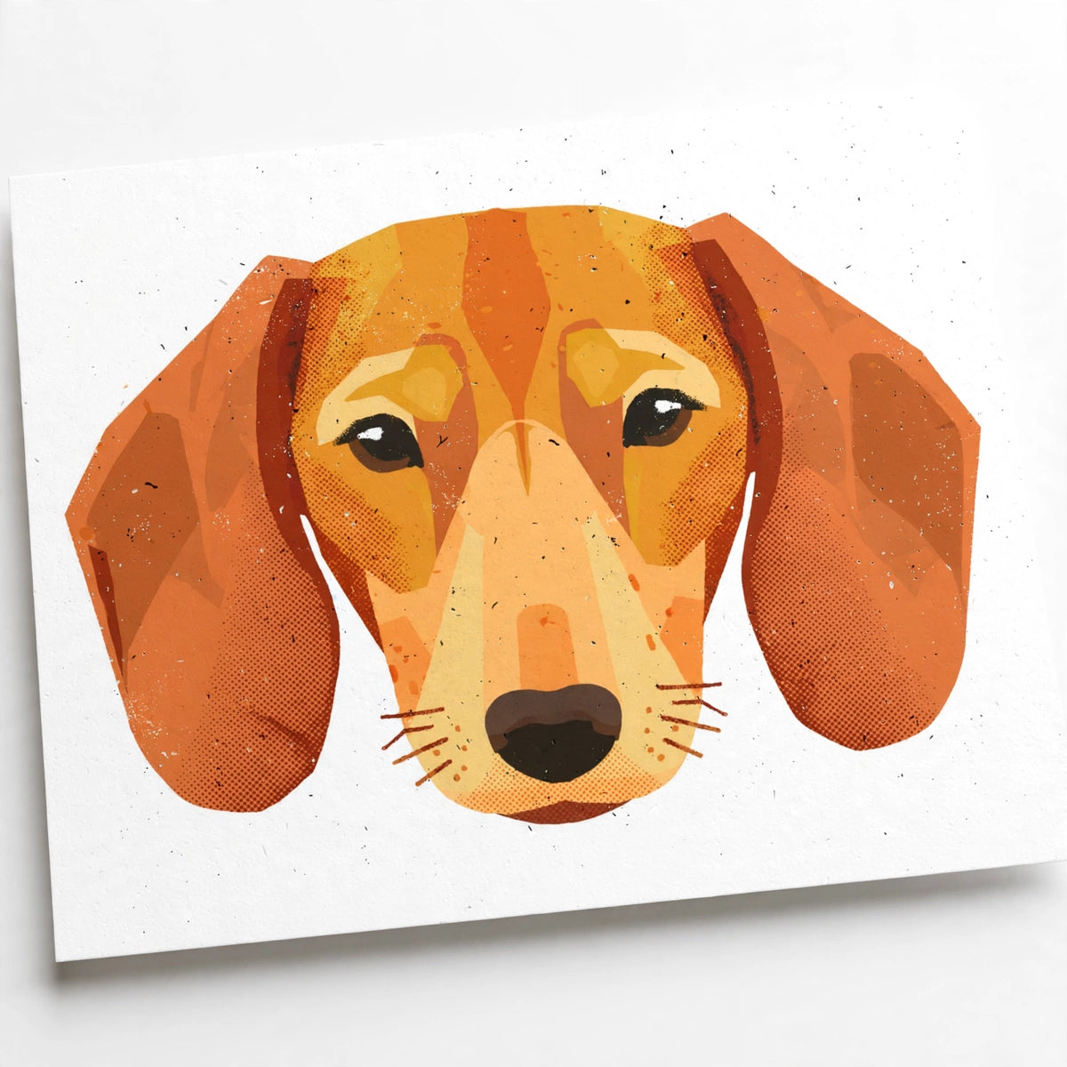Custom Illustrated Framed Dog Portrait