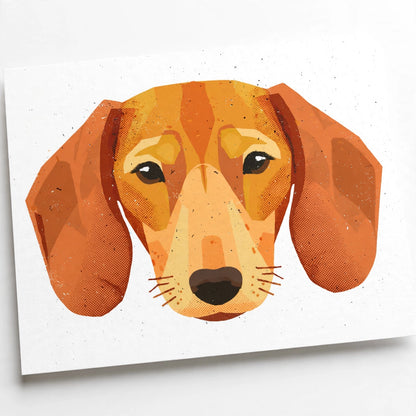 Custom Illustrated Framed Dog Portrait