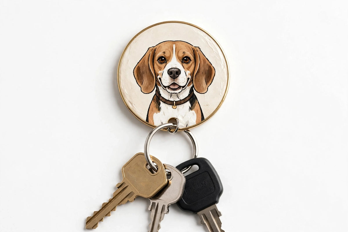 Personalized Pet Portrait Keychain