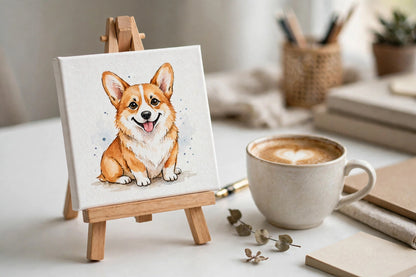 Custom Mini Pet Portrait Canvas
