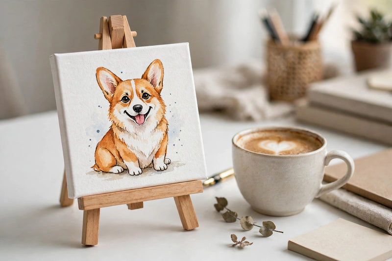 Custom Mini Pet Portrait Canvas