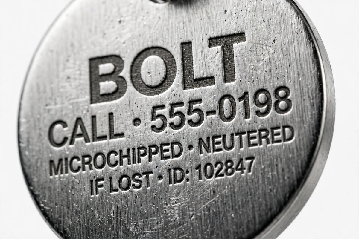 Engraved Stainless Steel Pet ID Tag