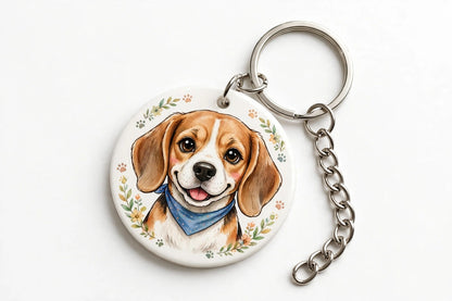 Personalized Pet Portrait Keychain
